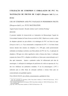 UTILIZA&Ccedil;&Atilde;O DE ETHEPHON NA MATURA&Ccedil;&Atilde;O DE FRUTOS DE