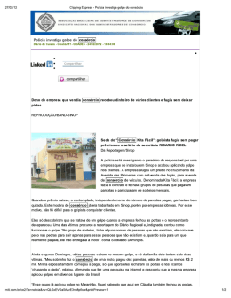 pol&iacute;cia investiga golpe do cons&oacute;rcio