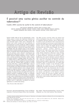 &Eacute; poss&iacute;vel uma vacina g&ecirc;nica auxiliar no controle da tuberculose?*