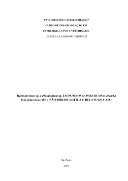 Haemoproteus sp. e Plasmodium sp. EM POMBOS