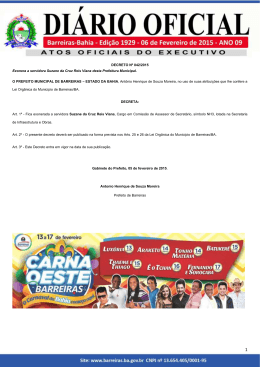 Diário Oficial – Edição 1929 - Prefeitura de Barreiras