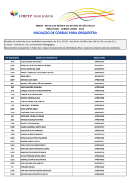 INICIA&Ccedil;&Atilde;O DE CORDAS PARA ORQUESTRA