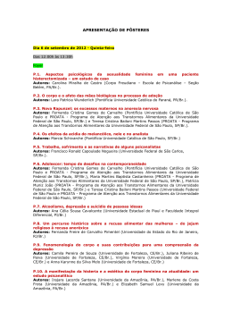 P&ocirc;steres - Laborat&oacute;rio de Psicopatologia Fundamental