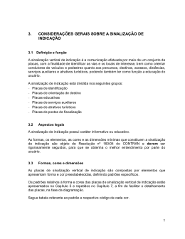 3. considera&ccedil;&otilde;es gerais sobre a sinaliza&ccedil;&atilde;o de indica&ccedil;&atilde;o