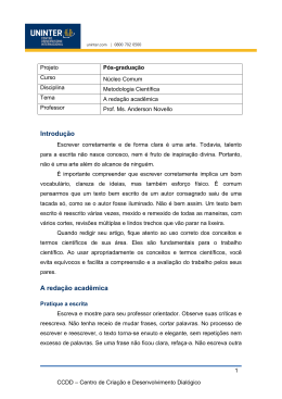 Introdu&ccedil;&atilde;o A reda&ccedil;&atilde;o acad&ecirc;mica