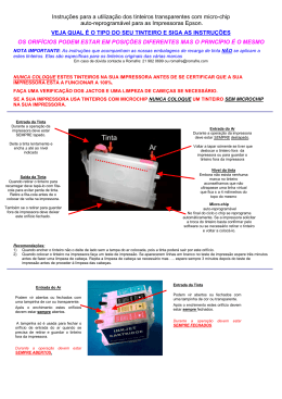 Instruções para a utilização dos tinteiros transparentes com micro-chip