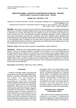 bem-estar animal - Universidade de Brasília