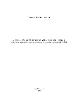 A FORMAÇÃO DO ENGENHEIRO AGRÔNOMO EM QUESTÃO
