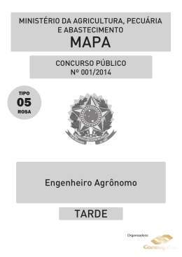 ENGENHEIRO AGR&Ocirc;NOMO - TIPO 5