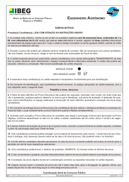 Engenheiro Agrônomo - Instituto Brasileiro de Educação e Gestão