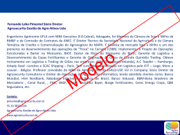 Engenheiro Agr&ocirc;nomo-UFLA com MBA Executivo