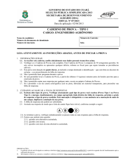 G1 Engenheiro Agr&ocirc;nomo I - Tipo 1