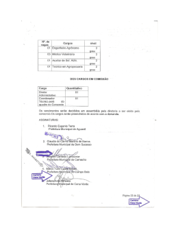 N”. de . Cargos nlvei vagas 01 Engenheiro Agrônomo 3 grau