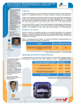 Caso de Sucesso: Mota-Engil Engenharia e Construção SA.