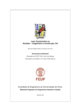 Lean Construction na Norlabor &ndash; Engenharia e Constru&ccedil;&atilde;o, SA