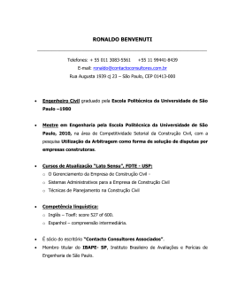 RONALDO BENVENUTI - Dispute Resolution Board Foundation