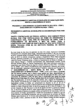 IvIINIsTERIo DA EDUCA&Ccedil;&Atilde;O sECRETARIA DE - IF Sert&atilde;o-PE