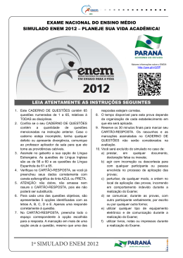 Simulado ENEM 2012 ? Prova