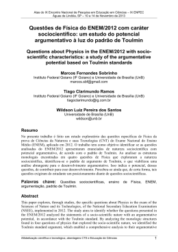 Quest&otilde;es de F&iacute;sica do ENEM/2012 com car&aacute;ter sociocient&iacute;fico: um