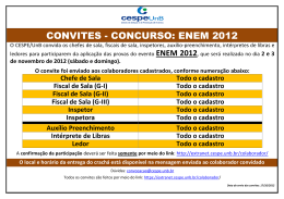 CONVITES - CONCURSO: ENEM 2012
