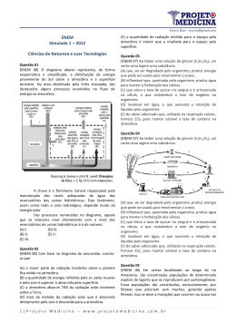 ENEM Simulado 1 &ndash; 2012 Ci&ecirc;ncias da Natureza