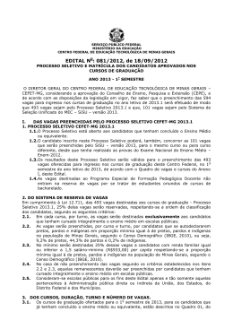 EDITAL N0: 081/2012, de 18/09/2012 - Copeve - Cefet-MG