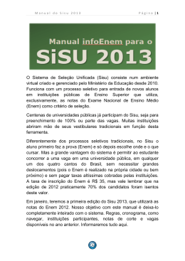 Manual para o Sisu 2013