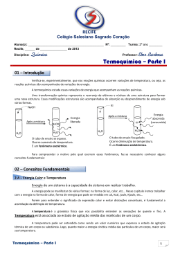 Termoquímica – Parte I - Colégio Salesiano Recife