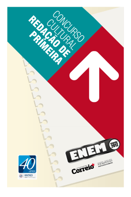 CONCURSO CULTURAL REDA&Ccedil;&Atilde;O DE PRIMEIRA