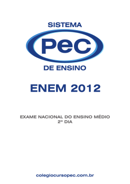 ENEM 2012 - Col&eacute;gio Curso PEC