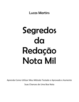 e-Book Segredos da Reda&ccedil;&atilde;o Nota Mil