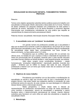 sexualidade na educa&ccedil;&atilde;o infantil fundamentos te&oacute;rico - sinpro-sp