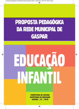 Proposta Pedagogica da Rede Municipal Educac a o Infantil