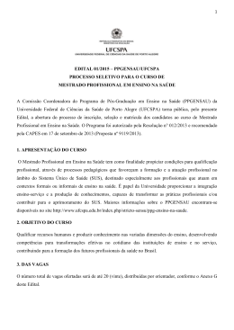 Edital de abertura do processo de inscri&ccedil;&atilde;o, sele&ccedil;&atilde;o e