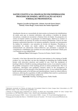 processo de ensino, articula&ccedil;&atilde;o ao sus e forma&ccedil;&atilde;o