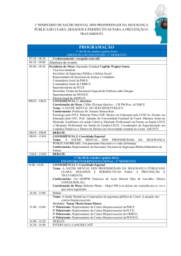 PROGRAMA&Ccedil;&Atilde;O - Associa&ccedil;&atilde;o de Cabos e Soldados Militares do