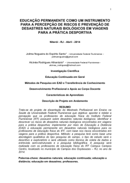 educa&ccedil;&atilde;o permanente como um instrumento para a