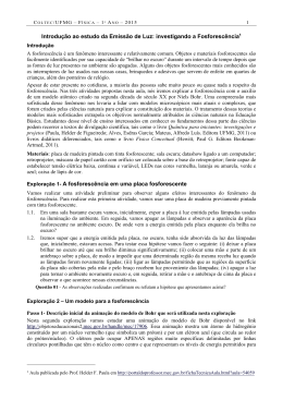 Introdu&ccedil;&atilde;o ao estudo da Emiss&atilde;o de Luz - helder-fisica