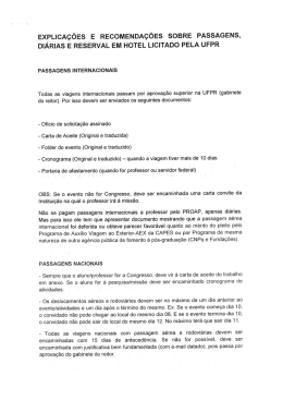Orientações sobre a concessão de passagens e diárias - PG-Mec