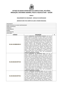 Anexo I - Hospedagem