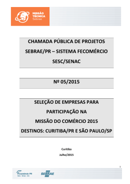 chamada p&uacute;blica de projetos sebrae/pr &ndash; sistema fecom&eacute;rcio sesc