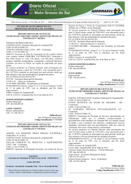 Mato Grosso do Sul , 13 de Julho de 2015 &bull; Di&aacute;rio Oficial dos