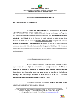 PREG&Atilde;O N&deg; 006/2012/SENF/SEFAZ O ESTADO DE