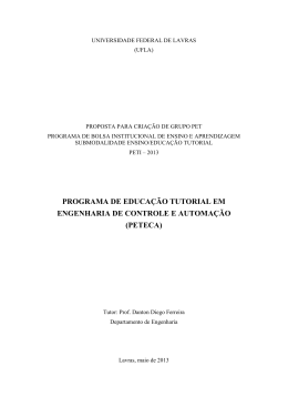 Projeto PETI Engenharia de Controle e Automa&ccedil;&atilde;o - PRG