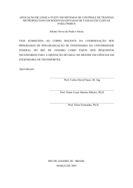 aplica&ccedil;&atilde;o de l&oacute;gica fuzzy em sistemas de controle de tr&aacute;fego