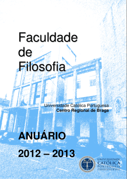 anu&aacute;rio da faculdade de filosofia 2012/2013
