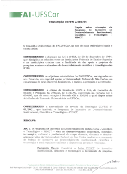 AI-UFSCor - Login - FAI-UFSCar - Universidade Federal de S&atilde;o