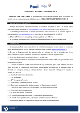 Edital de Resultado Final