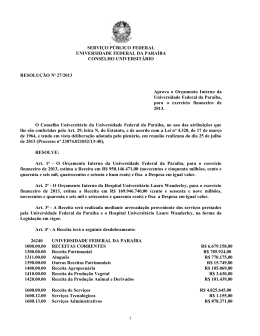 resolução nº 27/2013 - Universidade Federal da Paraíba