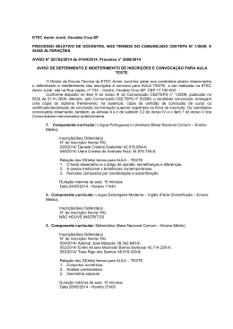 3c - Def e Indef de Inscr e Convoc para Aula Teste